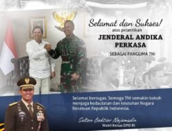 Selamat kepada Jenderal Andika Perkasa atas Pelantikannya sebagai Panglima TNI