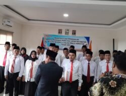 Resmi dilantik, Panwaslu Diminta Awasi Tahapan Pemilu Ditingkat Kecamatan