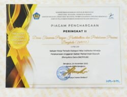 Berdasarkan IKPA, Dinas TPHP Provinsi Bengkulu Raih Peringkat II Treasury Award Tahun 2022