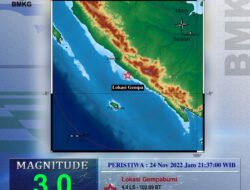 Bengkulu Kembali Diguncang Gempa, Kali Ini 25 KM Barat Laut dari Bengkulu Selatan