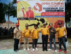 Perdana Kejuaraan Panjat Tebing Piala Gubernur Bengkulu 2022