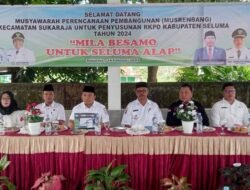 Musrenbang, Camat Sukaraja Berharap Usulan Kades dan Lurah Bisa Diakomodir Tahun 2024 Mendatang