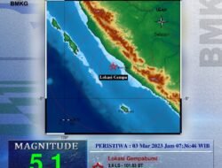 Pagi Jumat, Bengkulu Kembali Digoyang Gempa 5,1 Magnitude
