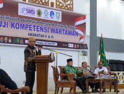 Tingkatkan SDM Wartawan Bengkulu, Asisten II Buka UKW Angkatan II dan III