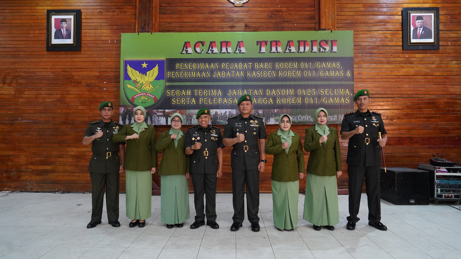 Danrem 041/Gamas bersama Kasiren dan Dandim 0425/Seluma, Rabu (14/6). Foto - ist Radar Informasi News.Com