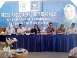 Reses Baidari Beberkan Program Walikota Bengkulu Belum Maksimal, Dapat Dilanjutkan Oleh Plt