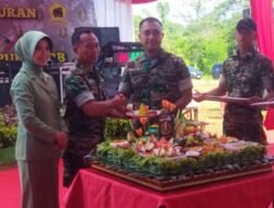 Syukuran HUT Yang Ke 3 Denzipur 14/GB Benteng Potong Nasi Tumpeng