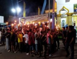Pawai Obor Dan Gema Takbir Berlangsung Meriah dan Di Lepas Lurah Malabro