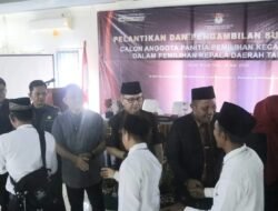 KPU Seluma Lantik PPK Untuk Pilkada Serentak Tahun 2024