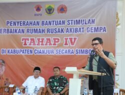 Kepala BNPB Berikan Stimulan Perbaikan Rumah Rusak Tahap Keempat Bagi Warga Terdampak Gempa Cianjur