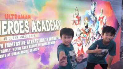 Liburan di Dufan, Duo Bocil Bengkulu Nonton Live Show Ultraman Ultra Heroes Academy