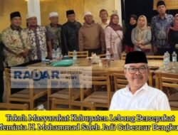 Tokoh Masyarakat Lebong Minta Mohammad Saleh Maju Jadi Gubernur Bengkulu