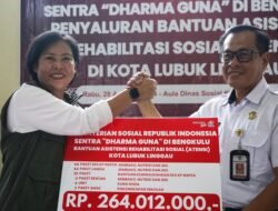 Melalui Sentra Dharma Guna Bengkulu, Kementerian Sosial Salurkan Bantuan ATENSI Senilai Rp 264 Juta untuk Warga Kota Lubuklinggau