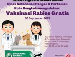 Punya Hewan Peliharaan? Ayo Ikuti Vaksinasi Rabies Gratis