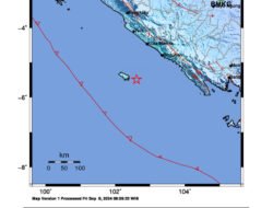 Barusan Gempa Magnitudo 5,6 Guncang Bengkulu