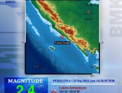 Dua Kali Gempa Guncang Bengkulu Hari Ini