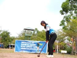 Pasangan Suami Istri,  jadi juara I Turnamen Woodball Piala Pangdam II/Swj HUT ke-79 TNI