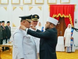 Gubernur Helmi Hasan Lantik Bupati dan Wakil Bupati Bengkulu Selatan