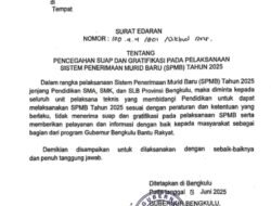 Gubernur Bengkulu Tegaskan Jangan Ada Suap dalam Penerimaan Siswa Baru