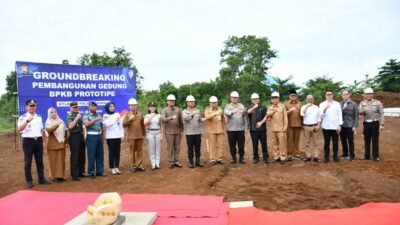 PJ Sekda Kota Hadiri Ground Breaking Pembangunan Gedung BPKB Polda Bengkulu