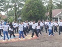 Lanal Bengkulu Gelar Olahraga Bersama ; Sambut HUT Ke-79 Jalasenastri