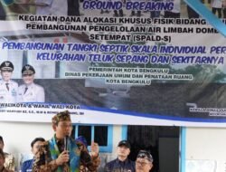 Peduli Warga, Walikota Bengkulu Ground Breaking Bangun Tangki Septik Skala