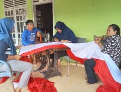 Sambut HUT Kemerdekaan RI Yang Ke 80 Tahun, PPSKBT Melakukan Persiapan Menjahit Bendera Merah Putih