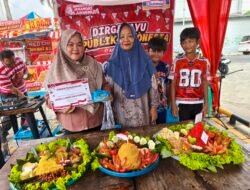 Lomba Menghias Tumpeng Bersama Fresh Indomaret KM 6,5, Warga RT 02 Meriahkan HUT RI ke-80
