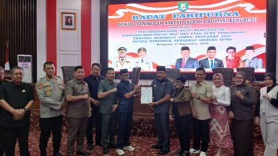 DPRD Bengkulu Bersama Eksekutif Sepakati KUA-PPAS Perubahan 2025, Fokus Infrastruktur dan Kesehatan