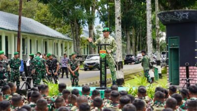 Kodam XXI Gelar Upacara Purna Tugas Satgas Pamtas RI–PNG Yonif 144/Jaya Yudha di Rejang Lebong
