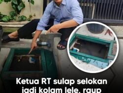Ketua RT Ini Sulap Selokan Jadi Kolam Lele, Raup Puluhan Juta Sekali Panen