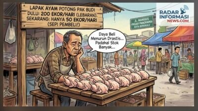 Daya Beli Masyarakat Turun Drastis, Pedagang Ayam Potong Pasar Panorama Mengeluh Penjualan Anjlok