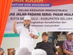 Jalan Padang Serai–Pasar Ngalam Dibangun, Warga Seluma Tak Lagi Mandi Lumpur dan Debu
