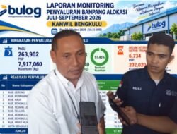 Penyaluran Beras di Bengkulu Capai 97,45 Persen, 6.734 Penerima Belum Terima